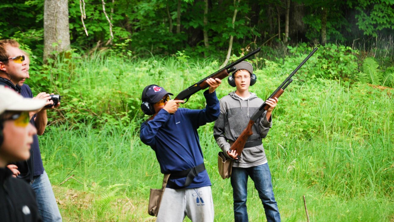 boy shooting trap.