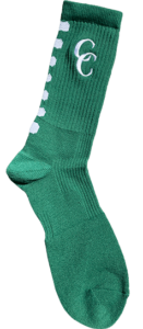 A long green sock. 