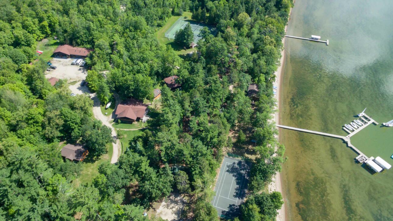 birds eye view of camp chippewa.