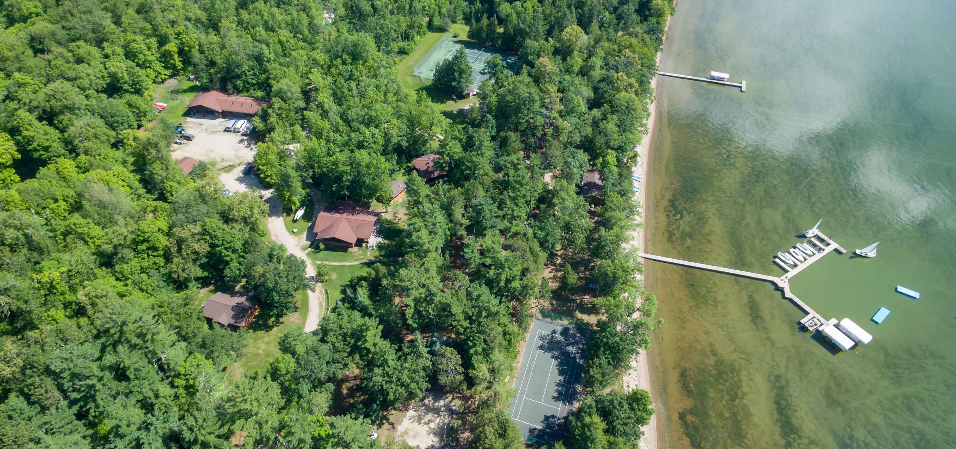 birds eye view of camp chippewa.