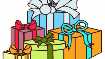 artwork of wrapped presents.