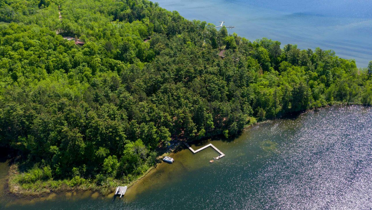 birds eye view of camp chippewa property.