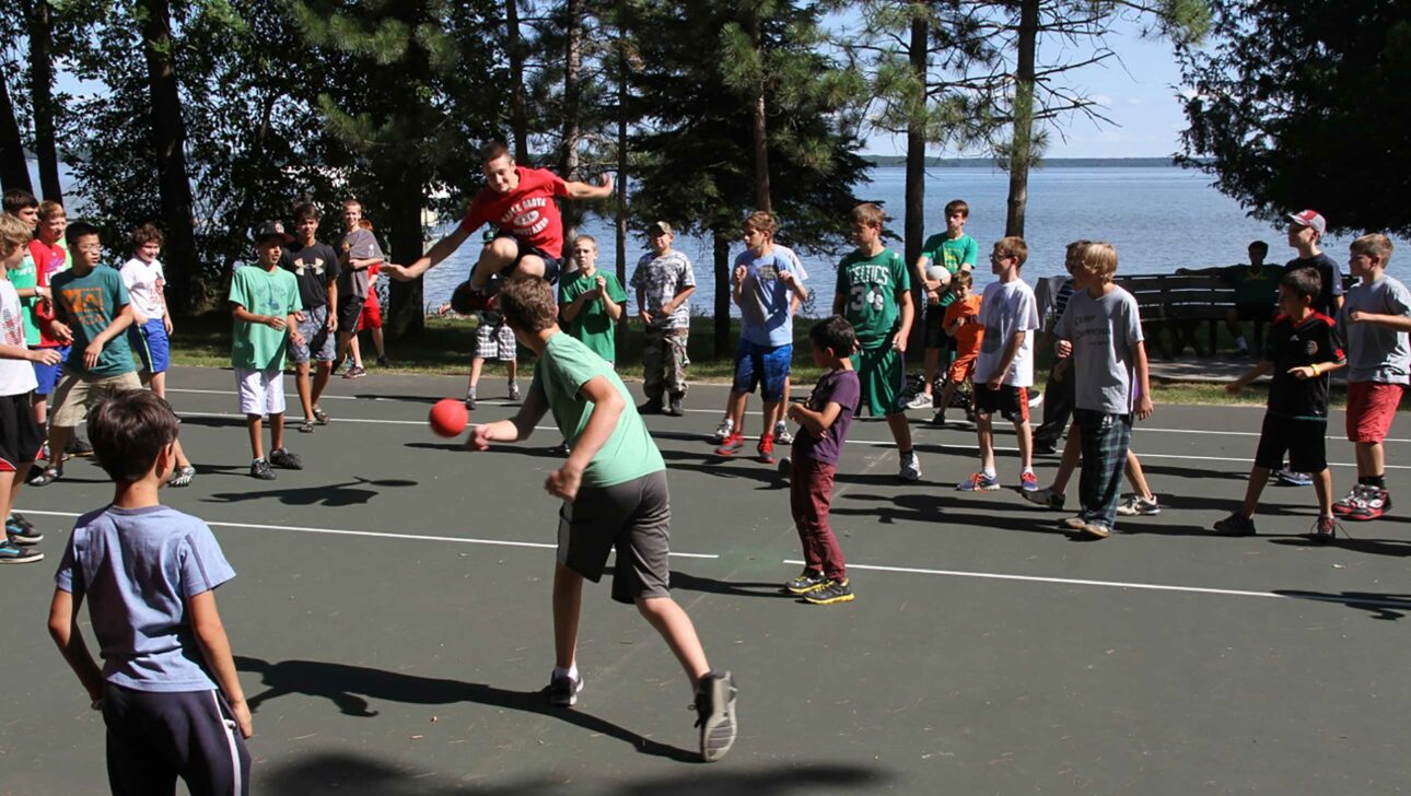 campers playing a game of scatterball.