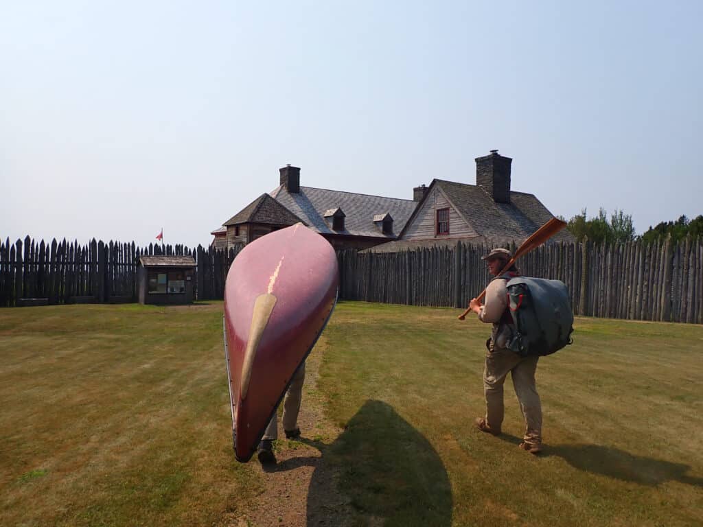 Arriving at Grand Portage after a tough canoe trip at a summer camp.